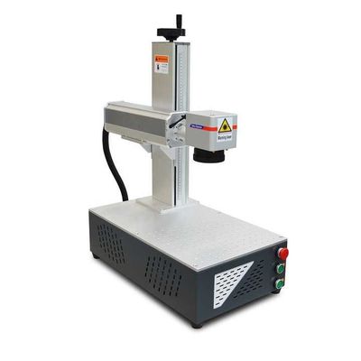 Rotary Fiber Lazer İşaretleme Makinesi 50w Taşınabilir Masaüstü Lazer İşaretleyici