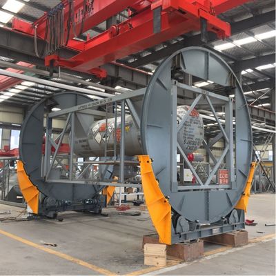 Büyük Otomatik Dönüş Rolleri ISO Tank Dönüştürücü 20ft 40ft Swap ISO Tank Konteyner Dönüştürme Makinesi
