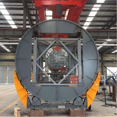 Büyük Otomatik Dönüş Rolleri ISO Tank Dönüştürücü 20ft 40ft Swap ISO Tank Konteyner Dönüştürme Makinesi