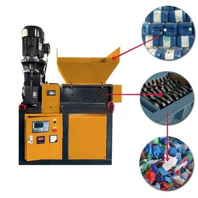 Katı atık plastik davul parçalayıcı makinesi, mini kauçuk lastik parçalayıcı makinesi 380V