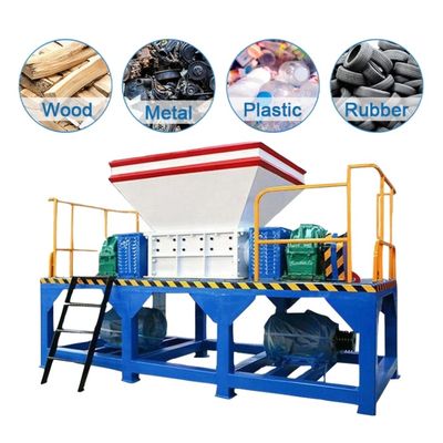 Endüstriyel Atık Lastik Kırıcı Çift Çakımlı Kauçuk Geri Dönüşüm Kırıcı