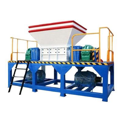 60-80rpm Çöp Kamyonu Lastik Kırıcı İki Çubuklu Kauçuk Geri Dönüştürme Kırıcı Makine