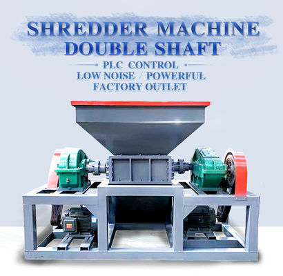 Endüstriyel Bakır Tel Çakıcı Elektrikli Alüminyum Döşeme Twin Shaft Shredder