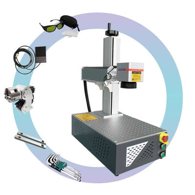 JPT 3D taşınabilir lif lazer işaretleyici mücevher paslanmaz çelik lazer işaretleme makinesi 20w