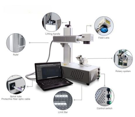 JPT 3D taşınabilir lif lazer işaretleyici mücevher paslanmaz çelik lazer işaretleme makinesi 20w