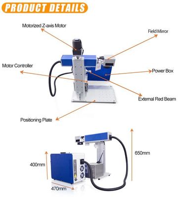 20W 30W Mini Mopa Fiber Lazer İşaretleme Makinesi Mücevherler Lazer Kesme Gravür Makinesi