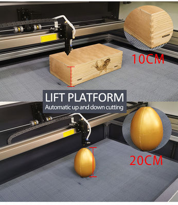 10.6um CO2 lazer kazıcı kesme makinesi 0-400mm/s kaldırma cihazı ile