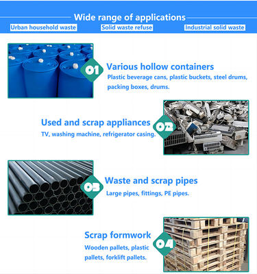 Küçük Plastik Kırpıcı Makine Endüstriyel Atık Çöp Kırpıcı Makine