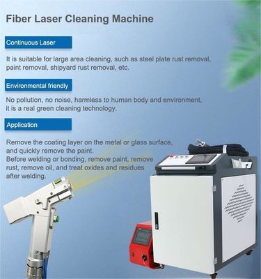 Metal Lazer Temizleme Makinesi 1500W çıkış gücü ve 4-6mm Collimated Spot Diameter ile