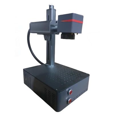 Fiber Metal Steel Raycus 20W 30W 50W Etiket Logo için Gümüş Lazer İşaretleme Makinesi Klavyesi Metal