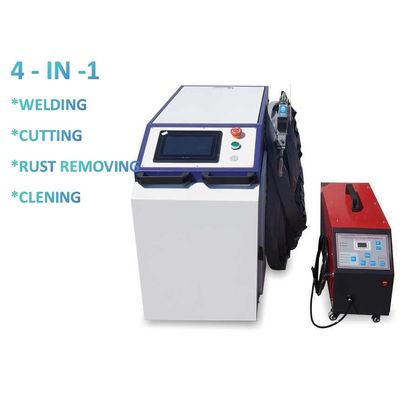 2000W Fiber Lazer Kaynak Makinesi Su Soğutucu El Laser Kaynak 4 İçinde 1