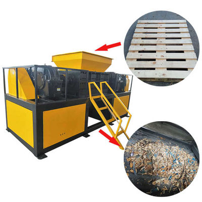 Tam otomatik endüstriyel ahşap parçalayıcı makinesi Twin Shaft 100-3000kg/H
